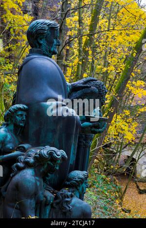 Richard-Wagner-Denkmal im Liebethaler Grund Stockfoto