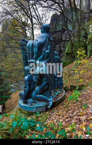 Richard-Wagner-Denkmal im Liebethaler Grund Stockfoto