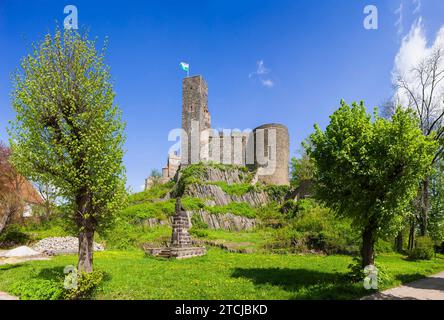 Schloss Stolpen im Frühjahr Stockfoto