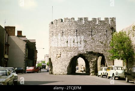 Five Arches, mittelalterliche Stadtmauern, Tenby, Pembrokeshire, Wales, UK Mai 1970 Stockfoto