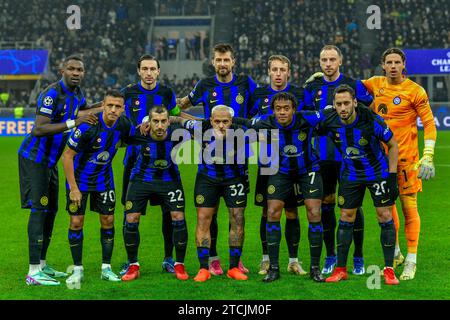 Mailand, Italien. Dezember 2023. Das Startelf von Inter für das UEFA Champions League-Spiel zwischen Inter und Real Sociedad bei Giuseppe Meazza in Mailand. (Foto: Gonzales Photo/Alamy Live News Stockfoto