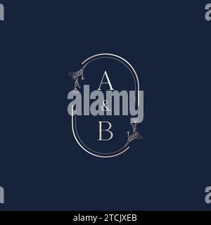 Ab Wedding Initial-Logobuchstaben in hochwertigem, professionellem Design, das auf allen Druckmedien gut gedruckt wird Stock Vektor