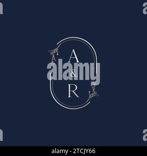AR Wedding Initial-Logobuchstaben in hochwertigem, professionellem Design, das auf allen Printmedien gut gedruckt wird Stock Vektor
