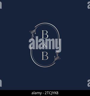 BB Wedding Initial-Logobuchstaben in hochwertigem, professionellem Design, das auf allen Printmedien gut gedruckt wird Stock Vektor