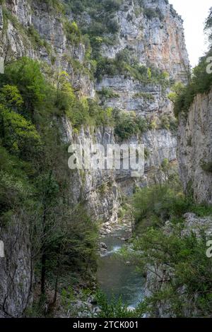Die Binies-Schlucht, Foz de Binies im Veral-Tal, Huesca, Aragon, Spanien Stockfoto
