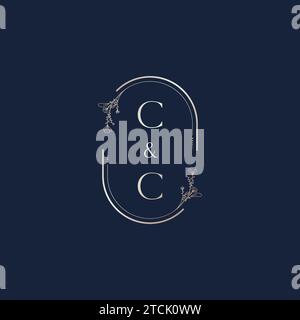 CC Wedding Initial-Logobuchstaben in hochwertigem, professionellem Design, das auf allen Printmedien gut gedruckt wird Stock Vektor
