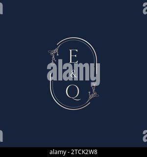 EQ Wedding Initial-Logobuchstaben in hochwertigem, professionellem Design, das auf allen Printmedien gut gedruckt wird Stock Vektor