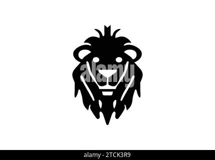 Lion minimales, stylisches Design mit Ikonen Stock Vektor