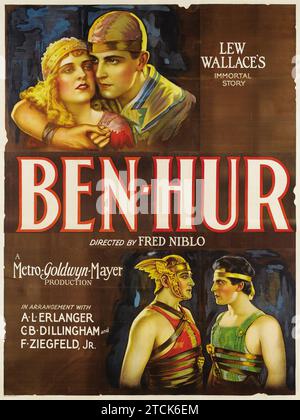 Ben-Hur (MGM, 1925). Lew Wallaces unsterbliche Geschichte. Das alte Filmplakat Ramon Novarro Stockfoto