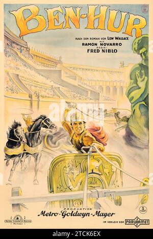 Ben-Hur (MGM, 1925). Lew Wallaces unsterbliche Geschichte. Das alte Filmplakat Ramon Novarro. Deutsche Fassung Stockfoto