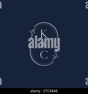 KC Wedding Initial-Logobuchstaben in hochwertigem, professionellem Design, das auf allen Printmedien gut gedruckt wird Stock Vektor