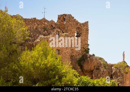 Schrein der Jungfrau des Felsens in Mijas an der spanischen Costa del Sol. Stockfoto