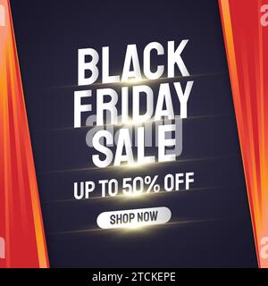 Black Friday-Werbebanner mit kreativem Konzept Stock Vektor