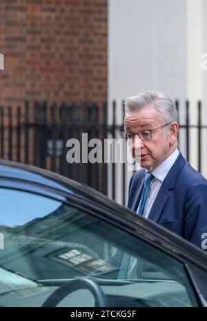 Michael Gove Abgeordneter (Con: Surrey Heath - Staatssekretär für Nivellierung, Wohnungsbau und Gemeinschaften; Minister für zwischenstaatliche Beziehungen) in Downin Stockfoto