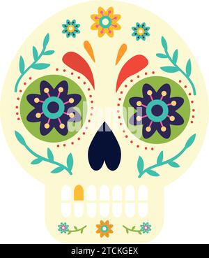 Isolierter Vektor der Schädelskizze Stock Vektor