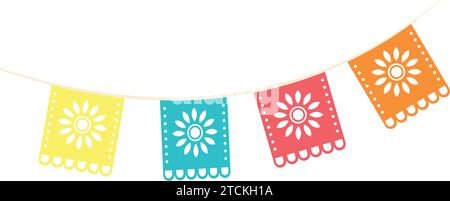 Isolierter Tag der toten Party Ornament Vector Stock Vektor
