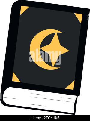 Isolierte farbige Hexe magische Buch Icon Vektor Stock Vektor