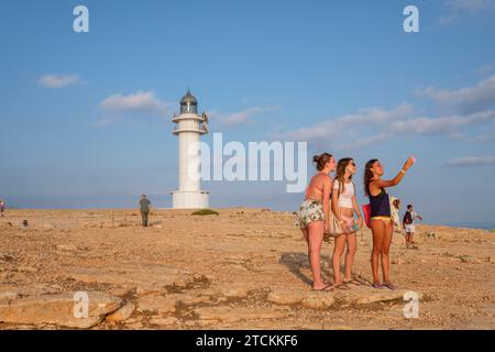 Faro de Cabo de Berbería, Formentera, Balearen, Spanien Stockfoto