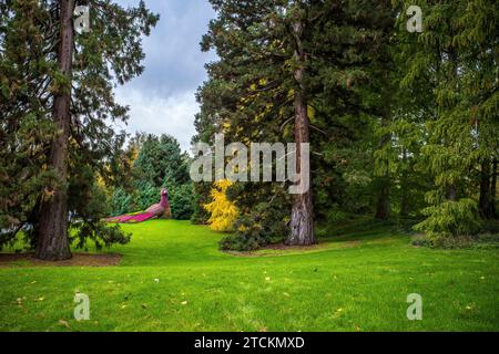 Gartenanlage mit Blumen dekorierten Elementen wie auf der Insel Mainau in Deutschland Stockfoto