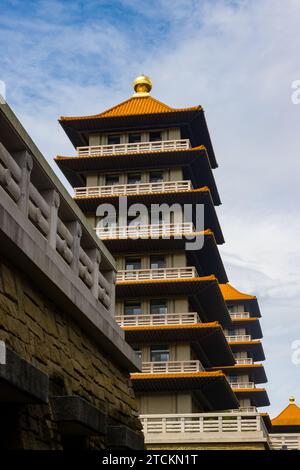 Asiatisches Architekturkloster des Fo Guang Shan Buddha Museum in Kaohsiung, Taiwan Stockfoto