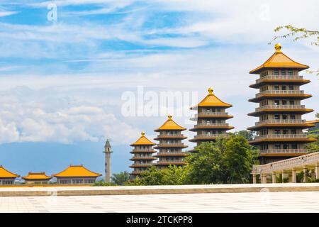 Asiatisches Architekturkloster des Fo Guang Shan Buddha Museum in Kaohsiung, Taiwan Stockfoto