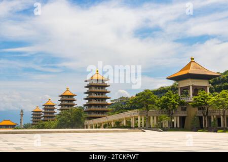 Asiatisches Architekturkloster des Fo Guang Shan Buddha Museum in Kaohsiung, Taiwan Stockfoto