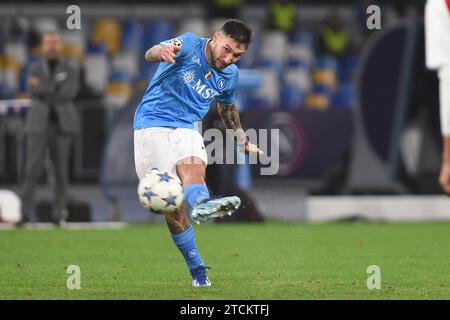 Neapel, Italien. Dezember 2023. Matteo Politano vom SSC Napoli während des UEFA Champions League-Spiels zwischen SSC Napoli und SC Braga im Stadio Diego Armando Maradona Neapel Italien am 12. Dezember 2023. Franco Romano/Alamy Live News Stockfoto