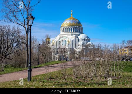 Kathedrale von St. Nicholas der Wunderarbeiter (Marine). Kronstadt, Russland Stockfoto