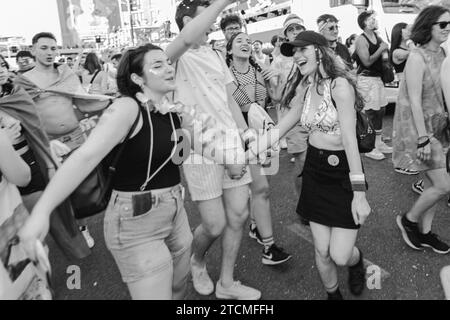 Feier der LGBTQ-Rechtemanifestierung in Mailand Stockfoto