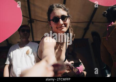 Feier der LGBTQ-Rechtemanifestierung in Mailand Stockfoto