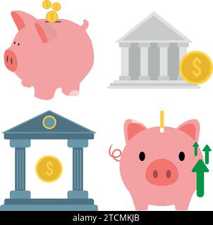 Vektor für Symbole für die Finanzverwaltung Stock Vektor