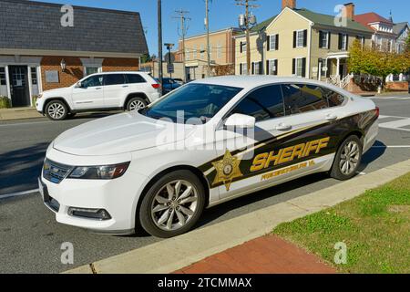 Das Fahrzeug des Sheriffs für die Polizeibehörde Fredericksburg VA Stockfoto