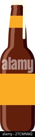 Farbige Bierflasche Symbol Vektor Stock Vektor