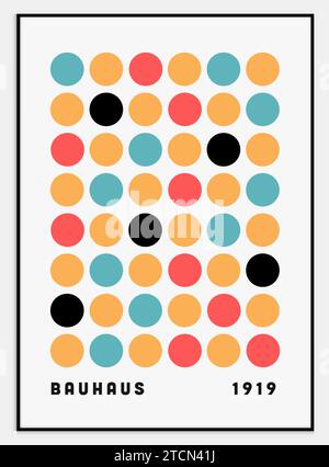 Enthält abstrakte Kunst im bauhaus-Stil, dekorative moderne Kunst, Stock Vektor