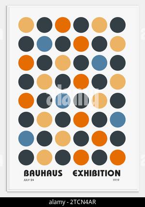 Enthält abstrakte Kunst im bauhaus-Stil, dekorative moderne Kunst, Stock Vektor