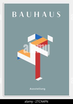 Enthält abstrakte Kunst im bauhaus-Stil, dekorative moderne Kunst, Stock Vektor