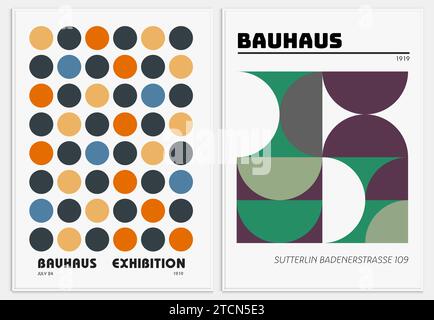 Enthält abstrakte Kunst im bauhaus-Stil, dekorative moderne Kunst, Stock Vektor