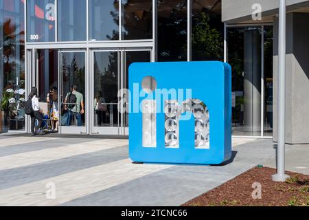 LinkedIn Hauptsitz am South Bay Campus in Mountain View, Kalifornien, USA Stockfoto