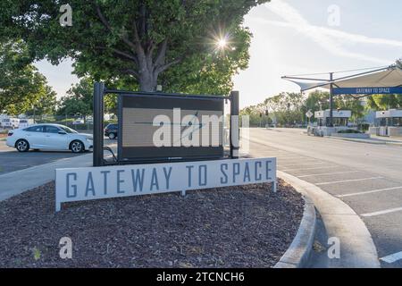 Der Eingang zum Lockheed Martin Werk in Sunnyvale, Kalifornien, USA Stockfoto