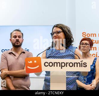 Valencia, 21.06.2022. Mónica Oltra tritt als Vizepräsident der valencianischen Regierung zurück. Foto: Mikel Ponce. ARCHDC. Quelle: Album / Archivo ABC / Mikel Ponce Stockfoto