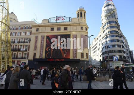 Madrid, 10.12.2016. Die Callao Cinemas Werden 90 Jahre Alt. Foto: Maya Balanya Archdc. Quelle: Album / Archivo ABC / Maya Balanya Stockfoto