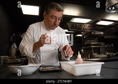 Barcelona, 20.12.2019. Bericht von Chefkoch Joan Roca vom Restaurant Can Roca in Gerona für die Madrider Fusion Fair. Foto: Pep Dalmau. ARCHDC. Quelle: Album / Archivo ABC / PEP Dalmau Stockfoto