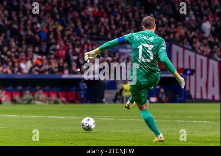 Madrid, Madrid, Spanien. Dezember 2023. UEFA Champions League Fußballspiel 13. JAN OBLAK (Foto: © Oscar Manuel Sanchez/ZUMA Press Wire) NUR REDAKTIONELLE VERWENDUNG! Nicht für kommerzielle ZWECKE! Quelle: ZUMA Press, Inc./Alamy Live News Stockfoto