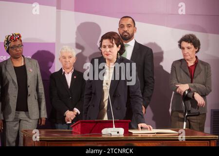 Madrid, 01/31/2020. Zeremonie zur Einweihung der Positionen des Ministeriums für Gleichstellung unter dem Vorsitz von Ministerin Irene Montero. Auf dem Bild, Amanda Meyer, Stabschef des Ministers. Foto: Guillermo Navarro. ARCHDC. Quelle: Album / Archivo ABC / Guillermo Navarro Stockfoto