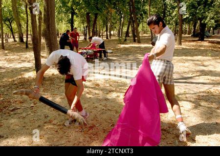 08/22/2003. Madrid. 22.08.03. Stierkämpfe im Landhaus. Die Novilleros José Manuel Sandin und José María Lázaro. Foto: José Luis Álvarez. Quelle: Album / Archivo ABC / José Luis Álvarez Stockfoto