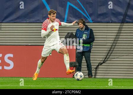 Leipzig, Deutschland 13. Dezember 2023: Champions League 2023/2024 - RB Leipzig vs. Junge Jungen Bern im Bild: Christopher Lenz (Leipzig) Stockfoto