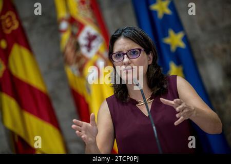 Valencia, 20.08.2015. Mónica Oltra, Vizepräsident der Generalitat Valenciana. Foto: Mikel Ponce ARCHDC. Quelle: Album / Archivo ABC / Mikel Ponce Stockfoto