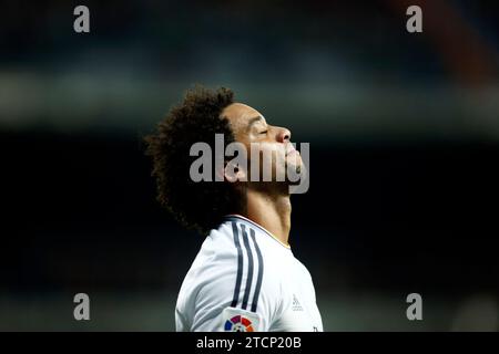 MADRID. 30. Oktober 2013. Marcelo im Spiel der La Liga zwischen Real Madrid und Sevilla im Santiago Bernabeu. Bild Oscar del Pozo ARCHDC. Quelle: Album / Archivo ABC / Oscar del Pozo Stockfoto