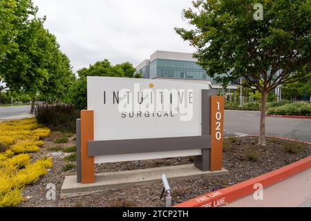 Intuitive Chirurgische Zentrale in Sunnyvale, Kalifornien, USA Stockfoto