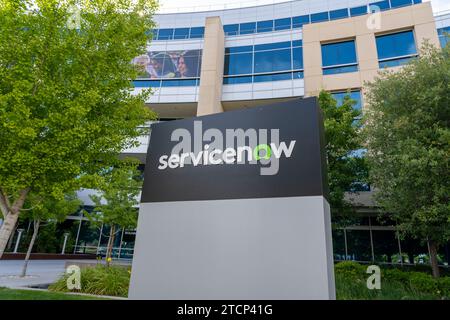 ServiceNow Hauptsitz in Santa Clara, Kalifornien, USA Stockfoto